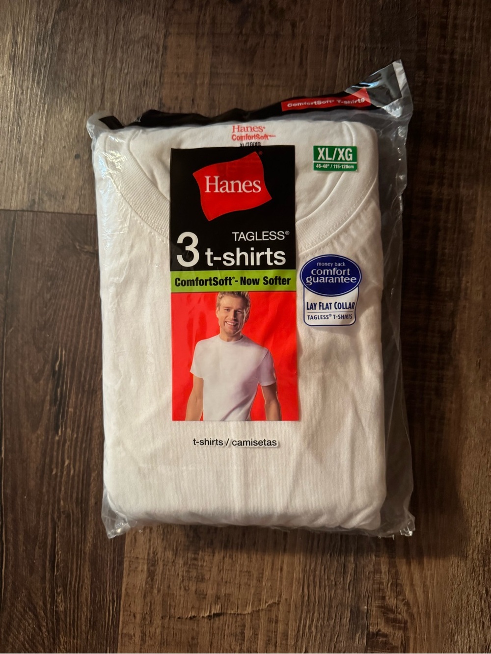 Hanes White Men’s Tagless ComfortSoft Short Sleeve T-Shirts - 3 Pack
